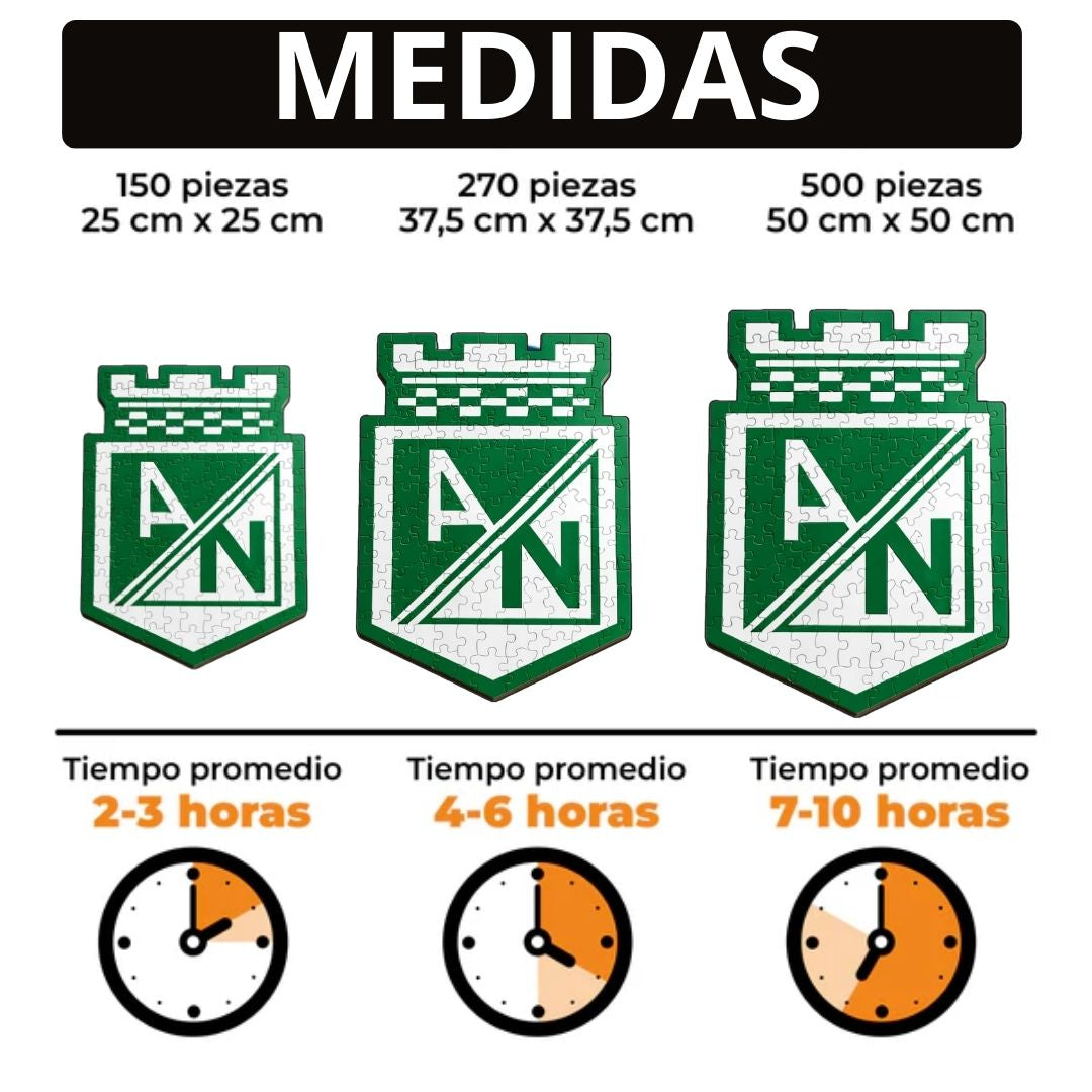 Atlético Nacional- Rompecabezas de Madera