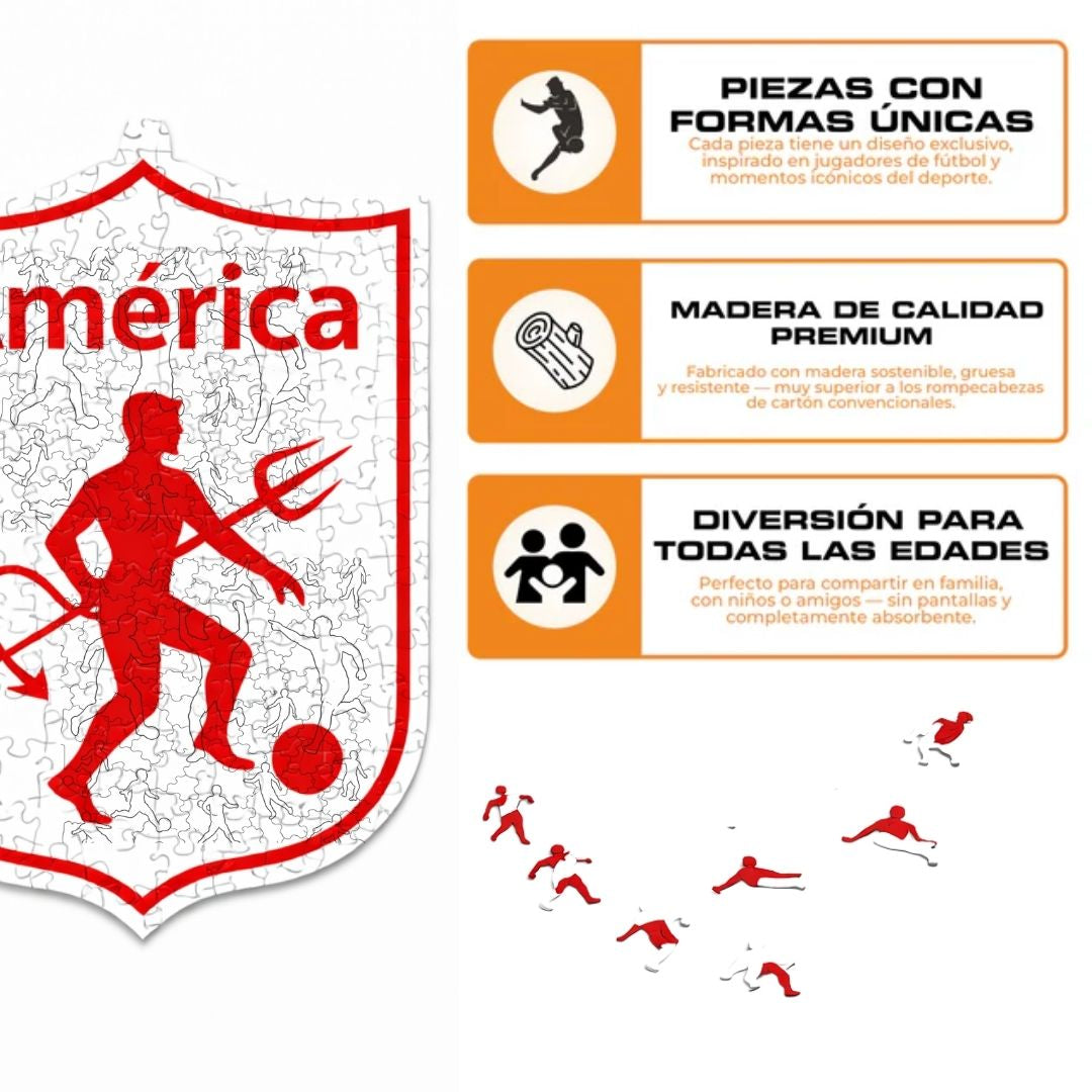 América de Cali- Rompecabezas de Madera