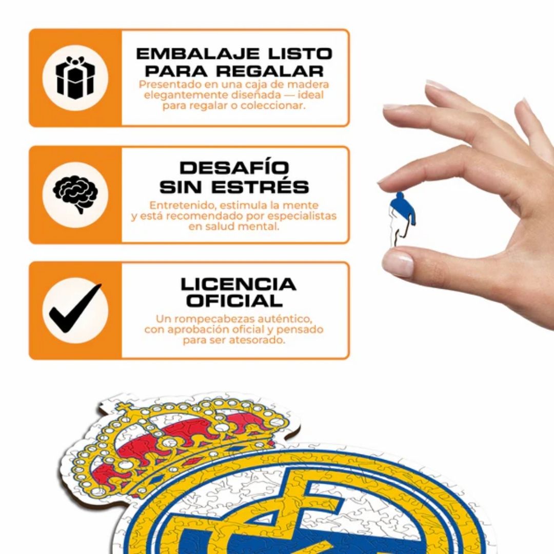 Real Madrid  Escudo® - Rompecabezas de Madera