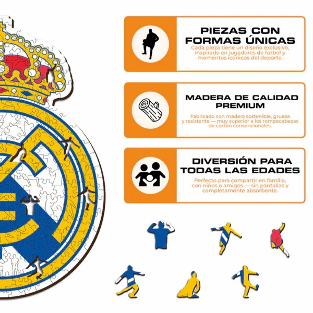 Real Madrid  Escudo® - Rompecabezas de Madera